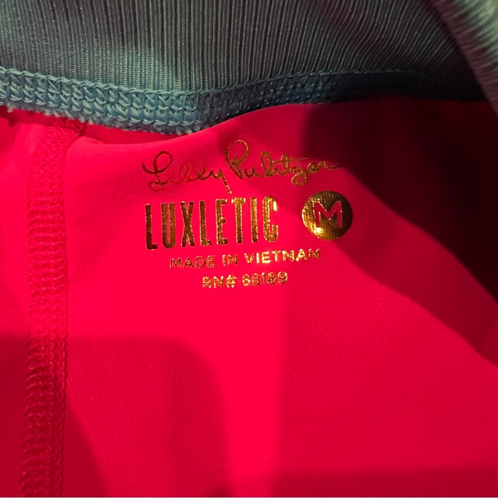 Lilly Pulitzer Luxletic Fara Floral Tennis Skort Cumulus Blue Orchid Oasis Pink - Picture 8 of 8